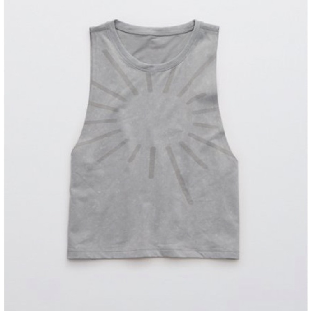 Aerie offline seem less tank- cropped- silver shadow- never worn price is firm